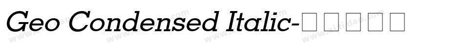 Geo Condensed Italic字体转换